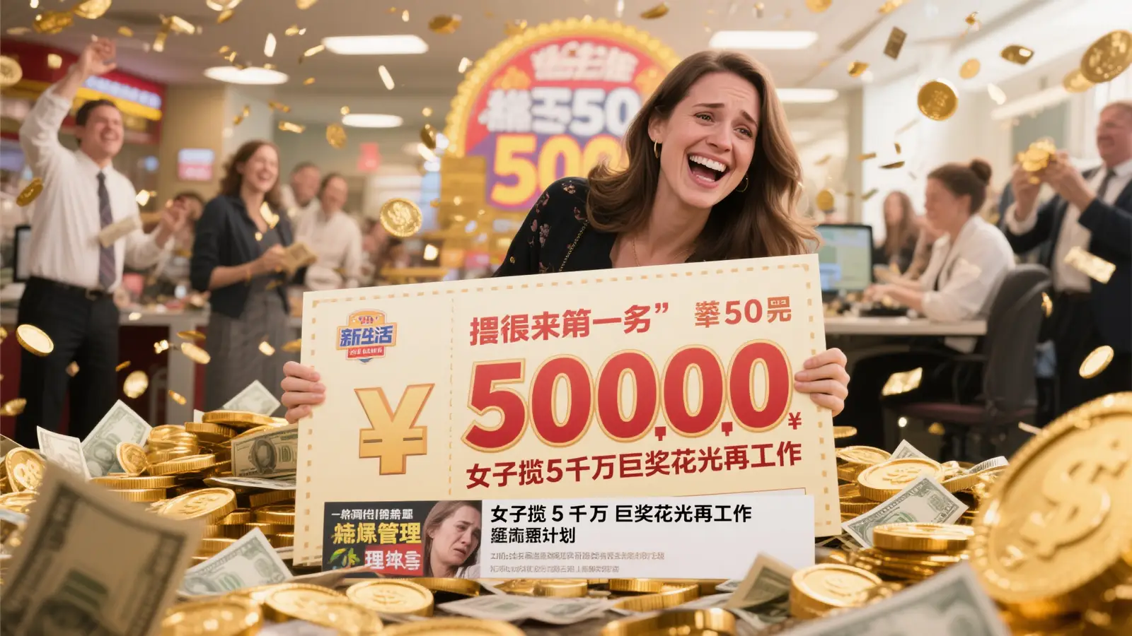 女子中5千万大奖挥霍一空重返职场，背后原因引人深思-图