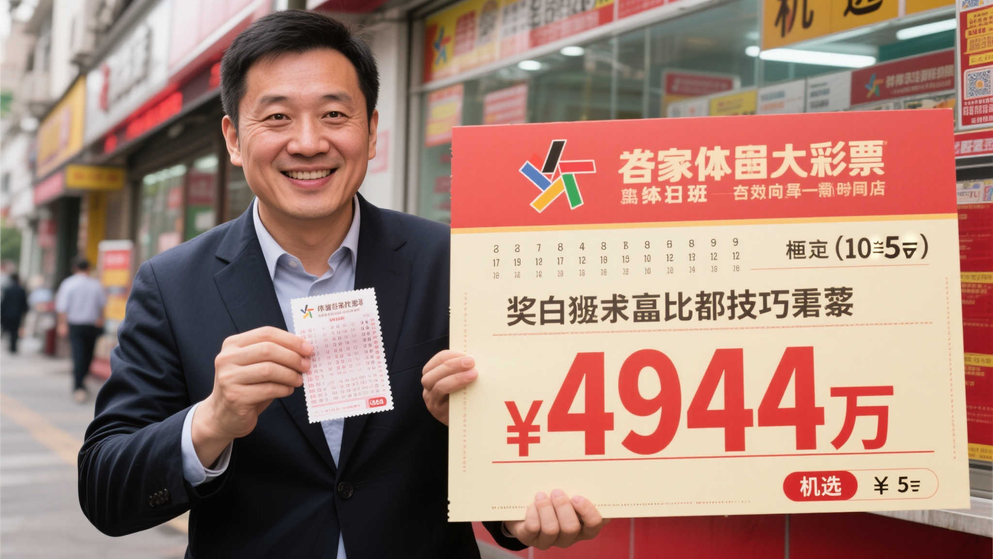 上班族10元机选，5倍投注揽获大乐透4944万巨奖！